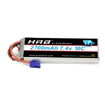 HRB RC 2s Lipo Hubsan H501S 4X baterije 7.4 V 2600mah 2700mah 10C 30C EC2 Baterije Brnenje Akku Li-Polymer Za Helikopter, Letalo