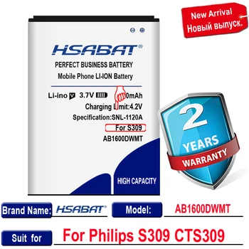 HSABAT Baterija za Philips S309 CTS309 3000mAh AB1600DWMT AB1600DWML brezplačna dostava+številko za sledenje