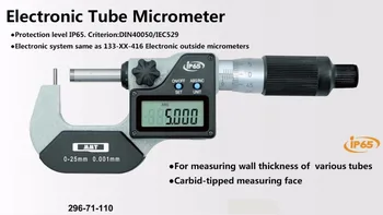 IP65 0.001 mm nepremočljiva Tip A B C D E F cev elektronski mikrometer 0-25 25-50 mm digitalni cev mikrometer