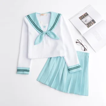 Japonski Šolsko Uniformo Za Dekleta Mornar, Roza, Mint Slog Študentov Obleke Za Dekle, Plus velikost Lala Navijačica obleko
