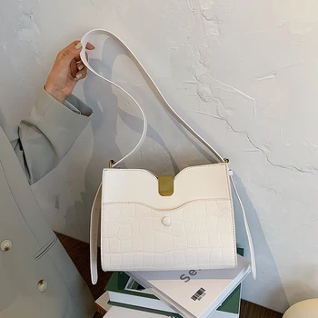 Kamen vzorec Kvadratnih Crossbody vrečko 2020 Moda Novo Kakovost PU Usnja Ženske Oblikovalec Torbico Vintage Ramenski Messenger Bag