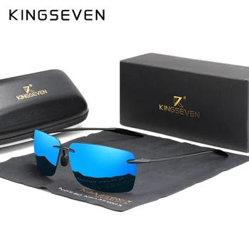 KINGSEVEN TR90 Rimless sončna Očala Moških Ultralahkih Visoke Kakovosti Kvadratnih sončna Očala brez okvirjev Za Ženske blagovne Znamke Oblikovalec Zrcalni Objektiv