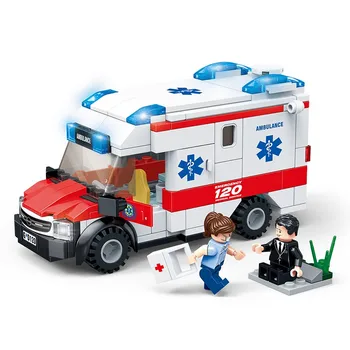 Klasična Mesto Ogenj Vrsto Medic je Avto Zdravstvene ambulante Rdečega Križa Gradnike Modela Kompleti Za Otroke, Igrače Darilo