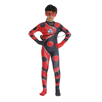 Kostum lady bug, cosplay Queen Bee kostumi za otroke otrok anime Fox Cosplay black CAT Noir Halloween Zentai Bodysuit