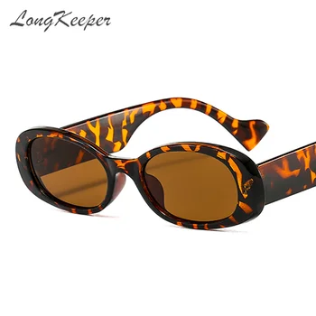 LongKeeper Retro Ovalne Sončna Očala Ženske Ženske Trendy Vintage Sončna Očala Modni Očala Punk Sončna Očala Ženski Oculos De Sol