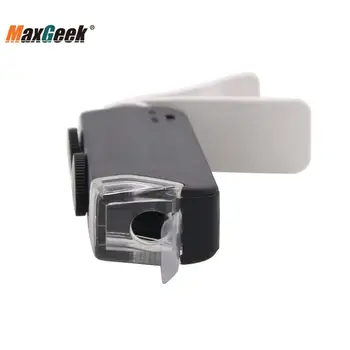 Maxgeek 60-100X Povečavo Digitalni Mobilni Telefon Mikroskopom Maginifier Hrbtni Pokrovček za iPhone6 5S Tablet PC Telefoni