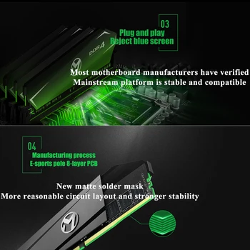 MAXSUN Ram DDR4 8GB 16GB Pomnilnika 3200MHz 3000MHz Doživljenjsko Garancijo Memoria Ram DDR4 1,2 V 288Pin Vmesnik Tipa dimm Namizje