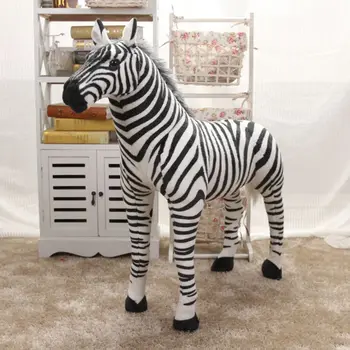 Mehko Polnjene Plišastih Živali Blazino Realne Zebra za Otroke Darilo za Rojstni dan