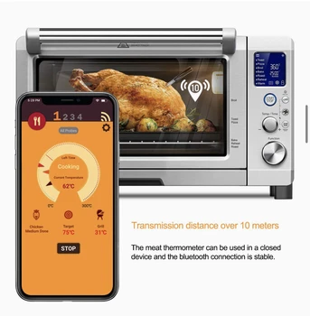 Mesa Termometer Brezžična Digitalna Kuhinja Hrane, Kuhanje Pečica, Žar Kadilec BBQ Bluetooth Povezavo Nepremočljiva Najboljše Darilo