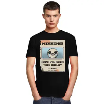 Moda Manjka Letnik Vezavo Isaac T-Shirt za Moške Kratke Rokav Video Igre Tshirt Poletje Cotton Tee Shirt Merch Darilo
