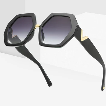 Moda Poligonske sončna Očala Ženske 2019 Nove Luksuzne blagovne Znamke sončna Očala Osebnost Ženske Eyewears UV400 Očala Proti-noge Očala