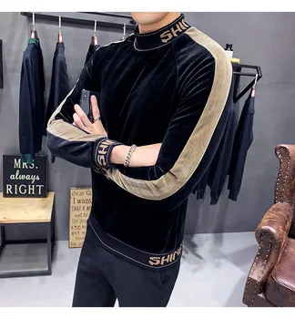 Moda Znoj Hoodies Slim Fit Runo Sweatshirts Street Fashion Mens Priložnostne 2019 Pozimi Moški Pulover S Kapuco Črnega Žameta Puloverju Moški