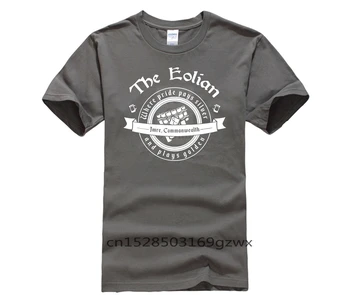 Moške Tiskanja Priložnostne Bombaž Majica Priljubljena Eolian Bar Ime Veter Black Men je Kul, Kratek Rokav T Shirt