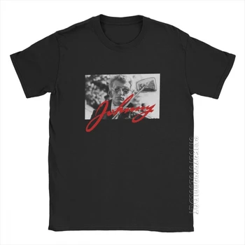 Moški Retro Vintage Johnny Hallyday T-Shirt Rocker Poklon Retro Crewneck Moški Tshirt Vrhovi Čistega Bombaža Osnovne Tees Classic T Srajce