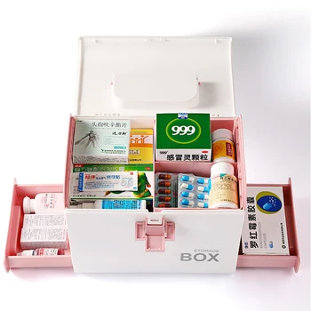 Multi-layer Komplet za Prvo Pomoč za Shranjevanje Organizator Gospodinjski Medicine Polje Prenosna Medicinski Kompleti Plastičnih Predal Drog Škatla za Shranjevanje Prsih