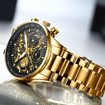 NIBOSI moške Quartz zapestne ure 2020 nove luksuzne zlato uro za moške ročno uro moda Vodotesna ura moški Relogio Masculino