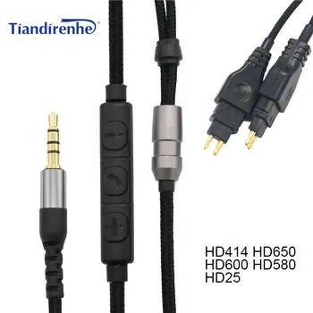Nove Slušalke Zamenjava Kabel za Sennheiser HD414 HD650 HD600 HD580 HD25 Slušalke Slušalke Stereo Bas Nadgradnja Avdio Kabli