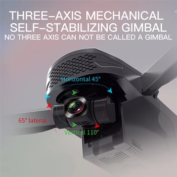 Nove true 4k kamera 3 osi gimbal fotoaparat 5G Wifi GPS FPV strokovno Dron TF kartice brushless motor RC razdalja 1.2 km vs SG906pro