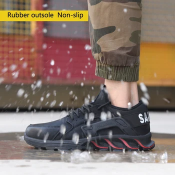Nove zimske trdne varnostne čevlje, jeklo glavo anti-razbija zabodel-odporne delo čevlji dihanje zaščito prstov