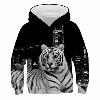 Novo Tiger Fantje Dekleta 3D Tiskanje Tiger Hip Hop Ulične Živali Vzorec 2020 Jeseni, Pozimi vroče prodaje Modni Pulover