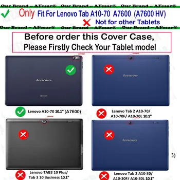 Ohišje za Lenovo A7600HV tablični računalnik ovitek in pu usnje Lahek ovitek za Lenovo A10-70 A7600 stojalo žep torbica pisalo