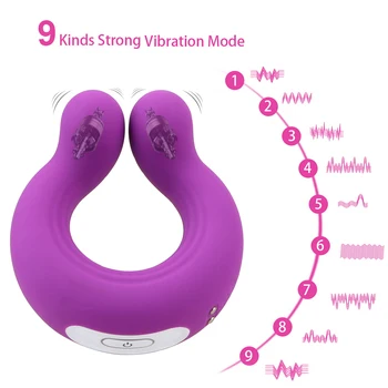 OLO 9 Hitrosti Petelin Obroč za Penis Vibrator Stimulacijo Klitorisa Spola Igrače, Nekaj Vibrator za Klitoris Stimulator Massager Vibrator