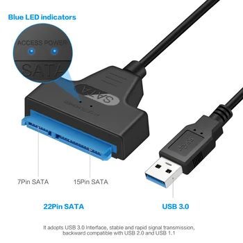 Onvian USB 3.0 SATA 3 Kabel Sata na USB 3.0 Adapter do 6 Gbps Podporo 2,5 Cm Zunanji HDD SSD Trdi Disk Sata III Kabel