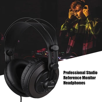Original SAMSON SR850 Profesionalna Studijska Referenčna Monitorja Dinamične Slušalke Slušalke za Spremljanje Snemanja Glasbe, Gaming DJ