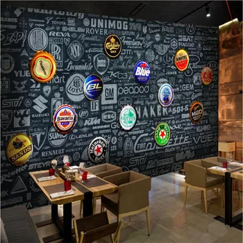 Osebnost Ročno poslikano Tablo Pivo picerijo v Ozadju Stene Papirja Bar Klub Industrijske Dekor Zidana Ozadje 3D