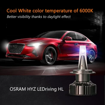 OSRAM LED H8 H11 H16 12V 25 W HYZ LED Auto Glave Luči za Meglo Lučka 6000K Hladen Bel Avto Originalne Žarnice +140% Več Svetle 46211CW, 2X