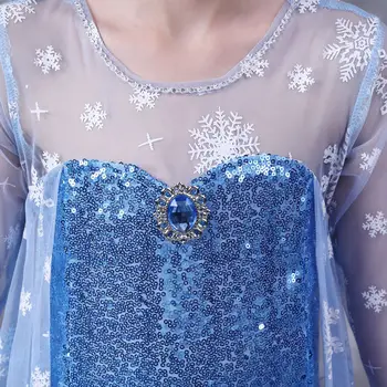 Otrok Princesa Obleke za Dekleta Božič Obleko Gor Kostum Zamrznjene Novo Leto Elegantno Novih Otroške Jasli Stranka Obleko z Repom