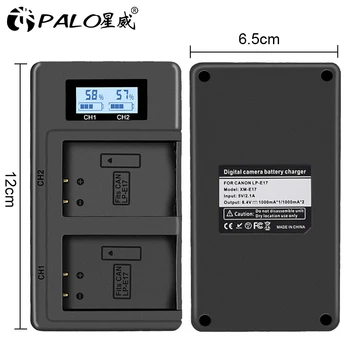 PALO LP-E17 LPE17 LP E17 Baterije Batterie AKKU + LCD Dvojni Polnilnik za Canon EOS 200D M3 M5 M6 750D 760D T6i T6s 800D Poljub X8i