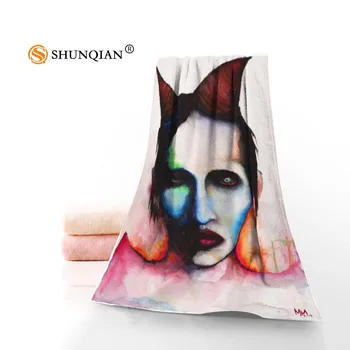 Po meri Marilyn Manson 35x75cm Obraz Brisače Facecloth Mikrovlaken Washcloth Hitro sušenje Športne Brisačo