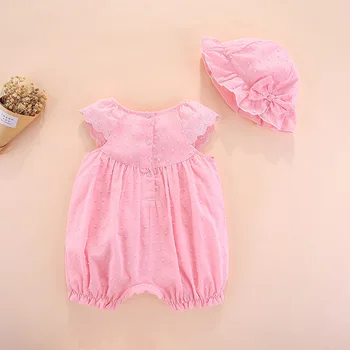 Poletne otroške igralne obleke kratek rokav novorojenčka dekle Bombaža, Kratek Trdna novorojenčka oblačila darilni set otroška oblačila 0 3 6 mesecev