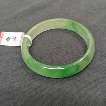 Pošlji potrdilo naravnih Jadeit zapestnica noble light green dveh barvnih 52-61mm ženska zapestnica nakit dekle zapestnica