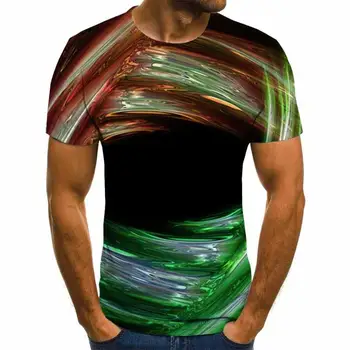 Predor tiskanja kratkimi rokavi moški poletje moda Evropski in Ameriški stil 3DT majica dihanje vrh