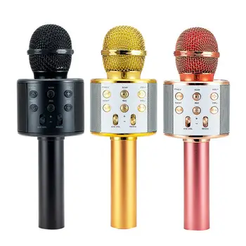 Profesionalna Bluetooth Brezžični Mikrofon Zvočnik Ročni Mikrofon Karaoke Mic Predvajalnik Glasbe, Petje Diktafon KTV Mikrofon
