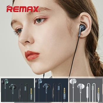REMAX Slušalke RB-595 Dvojno Moving Coil Rog HIFI ravni Žične Slušalke Glasbo, Slušalke Inteligentni Zmanjšanje Hrupa Slušalke
