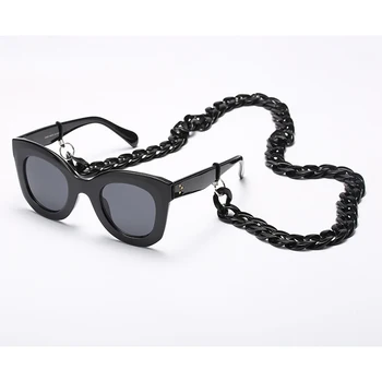 Retro 68-74 cm Očala Verige Modni Črno Belo Srebro Zanke Super Lahka Očala Pripomočki Očala sončna Očala Verige