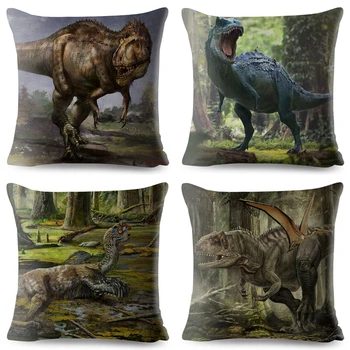 Risanka Jurassic Živali Dinozaver Vzorec Perilo Blazine Pokrov 45*45 cm Avto Vzglavnik Kavč v Dnevni Sobi Natisnjeni Pillowcases