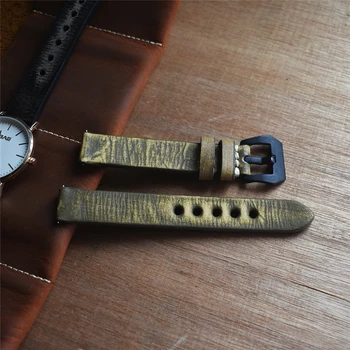 Ročno Kravje Usnje Vintage Watch Trak Pasovi Zamenjava Watchband 18 mm 20 mm 22 mm 24 mm Za Moške, Ženske Manšeta KZV07