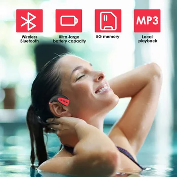 S. Obrabe IPX8 Vodotesne Slušalke Kostne Prevodnosti Slušalke Šport na Prostem 8G HI-fi Predvajalnik MP3 Plavanje Slušalke Dropshipping
