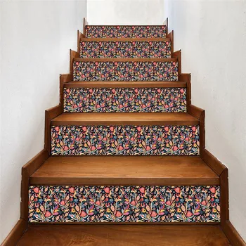 Samolepilni Cvetje Stopnicah Nalepke Izmenljive Nepremočljiva Ustvarjalne Stopnišče Ozadje Za Dom. Koridor Podaljšanje DIY Stopnice Decal