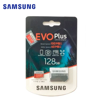 SAMSUNG za Pomnilniške Kartice EVO Plus 4K Ultra HD Micro SD 256GB 128G Class10 64GB MicroSD Kartice C10 UHS-I Trans Flash MicroSD Kartico