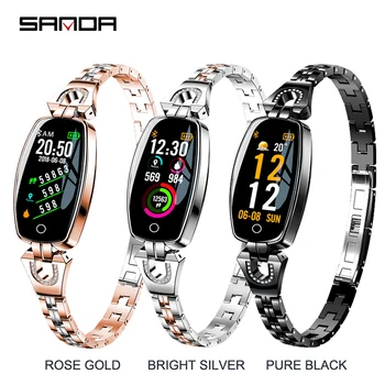 SANDA Ženske Modni Pametna Zapestnica Watch Bluetooth Krvni Tlak, Srčni utrip Spanja Monitor Pedometer Smartwatch za Android iOS