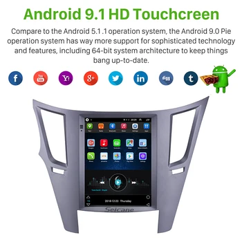 Seicane 9.7 palčni Avto Vodja Enote Player Android 9.1 Za 2010-Subaru Outback GPS Navigacija Podporo Carplay OBDII Ogledalo povezavo