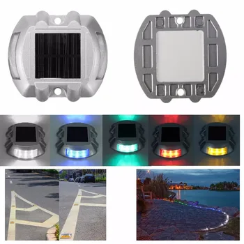 Solarna LED Procesi Dovoz Luči Dock Pot Korak Varnost v Cestnem prometu, Cestne Svetilke Dock Lučka 6Leds 500 M Vidne Razdalje, Varnostne Luči