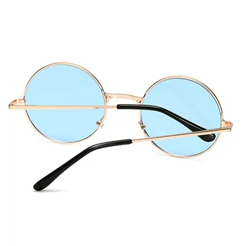 SUMONDY Krog Kovinski Okvir za Očala Ženske Moški Letnik Zvezde Stilov John Lennon Spomin Moda Morje Barv, Sonce Očala SU42