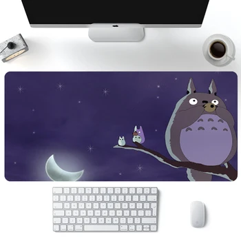 Totoro Anime Mouse Pad XXL Igralec za Mizo Mat Računalnik PC Velika Tipkovnica Tipke Gaming MousePad 90x40cm/80x30cm za Prenosnik Tabela Blazine
