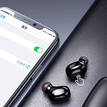 TWS Bluethooth Slušalke, Gumb za Nadzor Brezžične Slušalke LED Zaslon IPX7 Nepremočljiva šumov Čepkov Z Mikrofonom